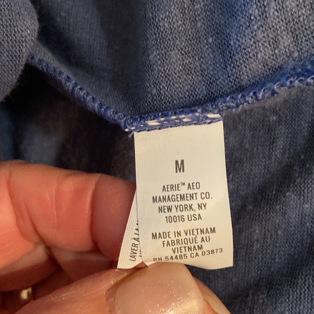 Aerie Maxi Cross Back Strap Linen Blend Dress Sz M - Picture 8 of 9